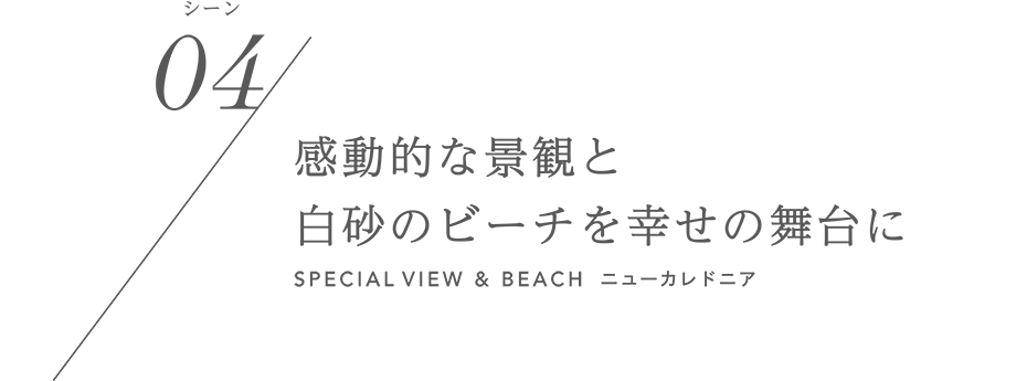 シーン04/感動的な景観と白砂のビーチを幸せの舞台に SPECIAL VIEW&BEACH ニューカレドニア