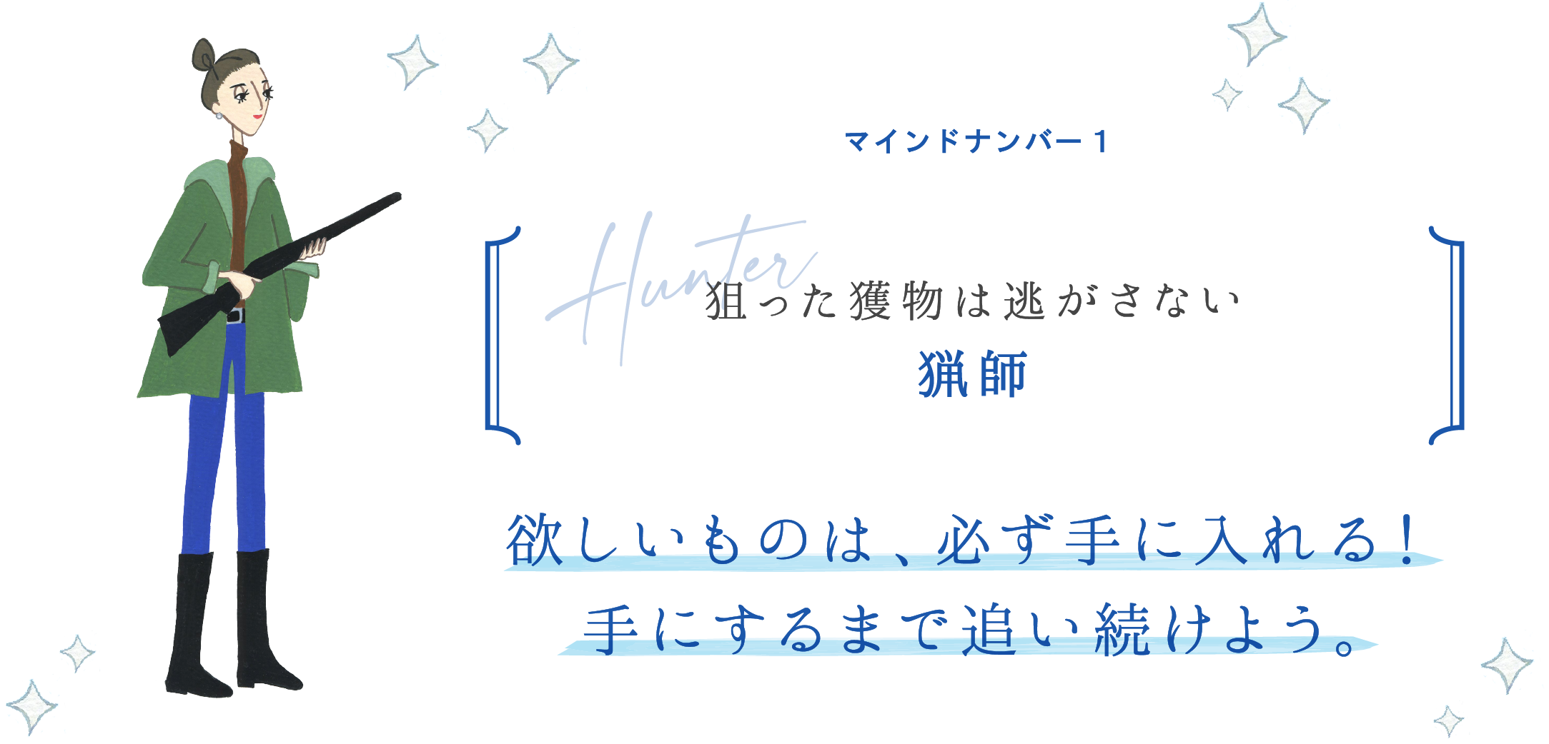 マインドナンバー1 狙った獲物は逃がさない 猟師 欲しいものは、必ず手に入れる!